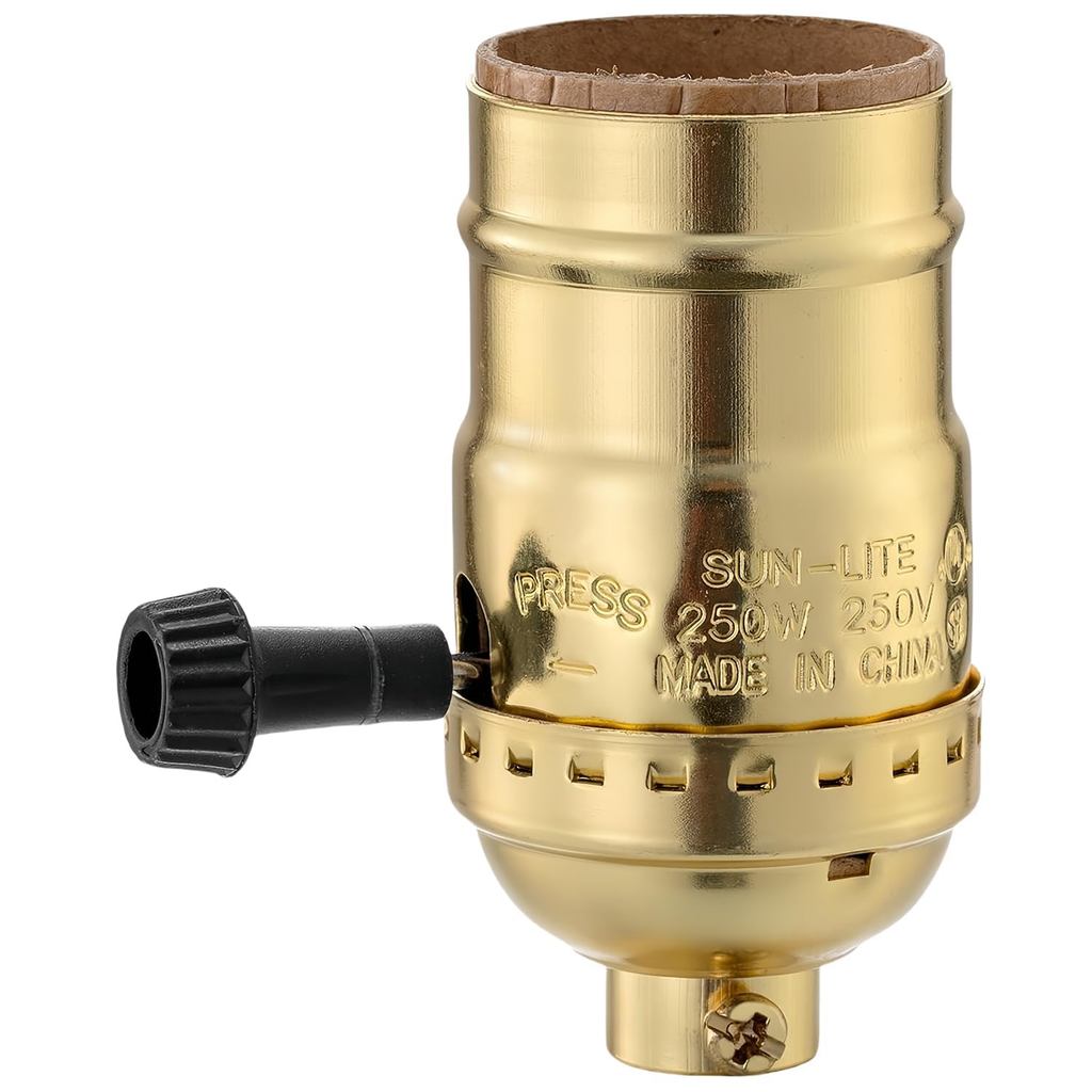 L&M Lamp Socket Replacement, E26 Threaded Base, Turn Knob for ON/Off ...