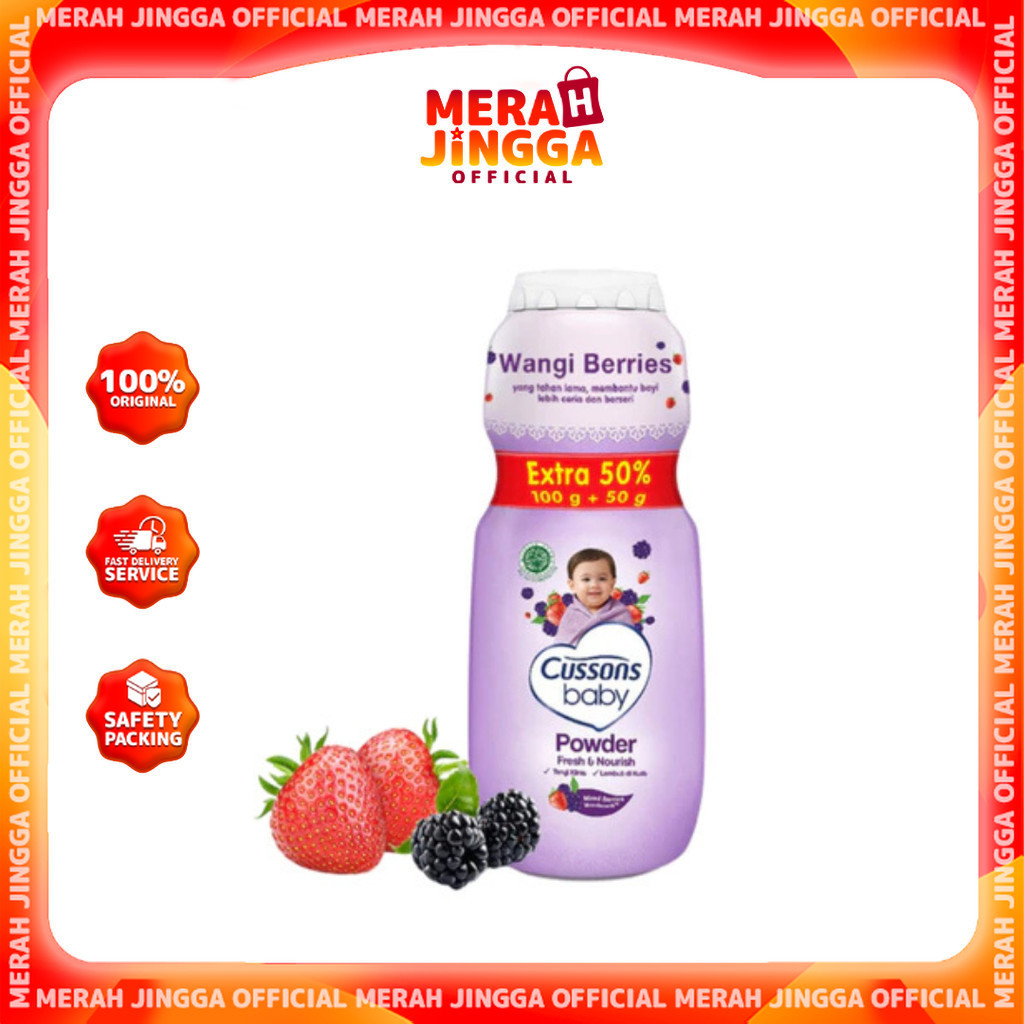 Cussons Baby Powder Fresh & Nourish - Bedak Tabur Bayi / Merah jingga Official