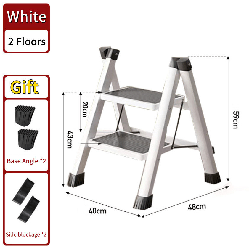 Foldable Ladder Step 2 Step Ladder 150kg Bearing Capacity Step Stool ...
