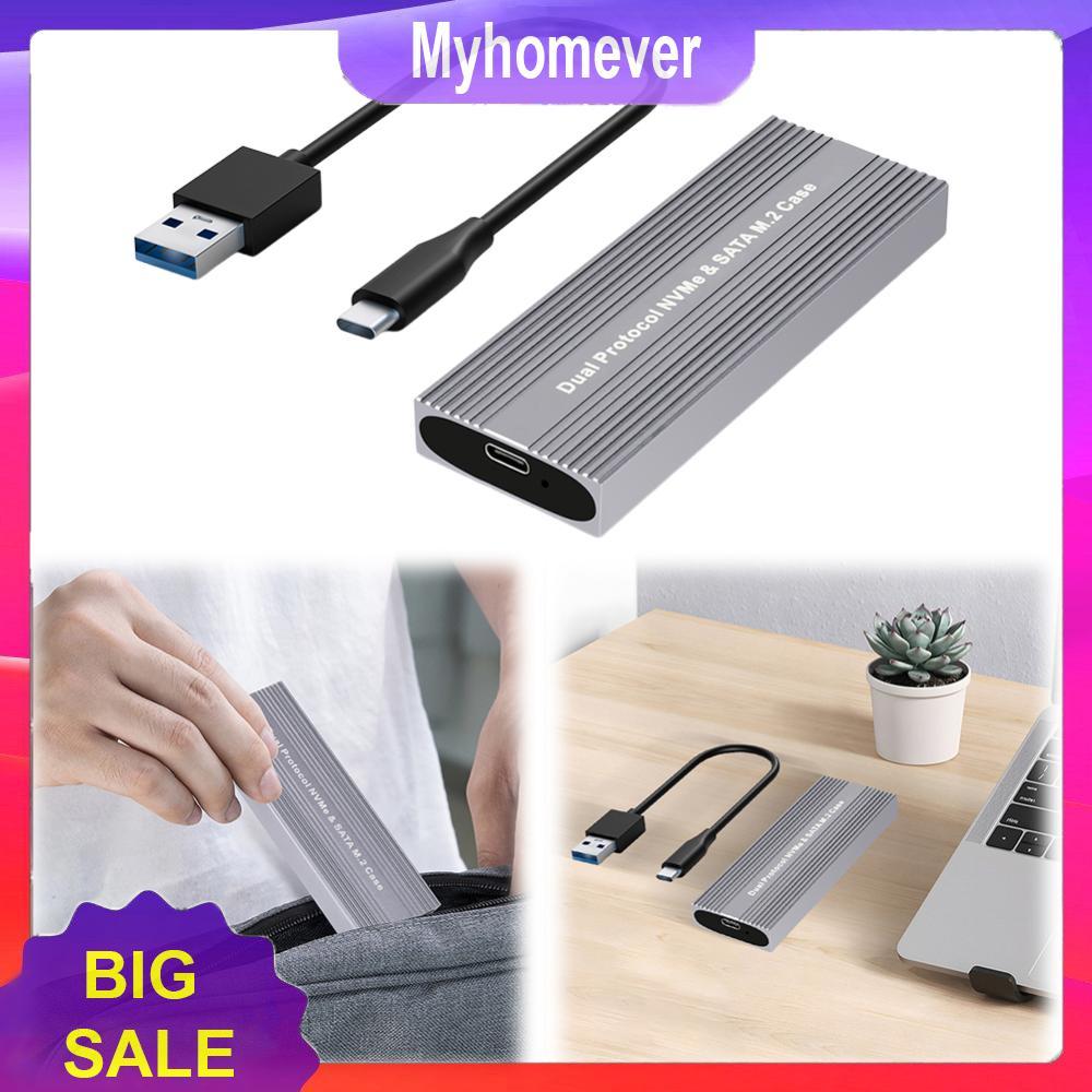 USB3.2 To M.2 NVME SATA SSD Enclosure Adapter 10Gbps NVMe PCI-E 6Gbps ...