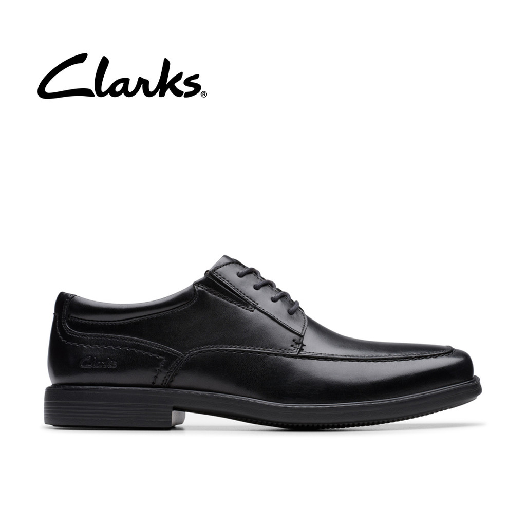 Clarks Mens Dresslite Ace Formal Shoes Black Leather - Wide Fit ...