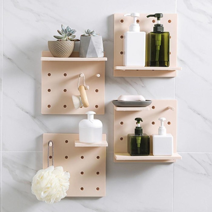 RAK TEMPEL DINDING LUBANG STORAGE ORGANIZER MULTIFUNGSI - BD