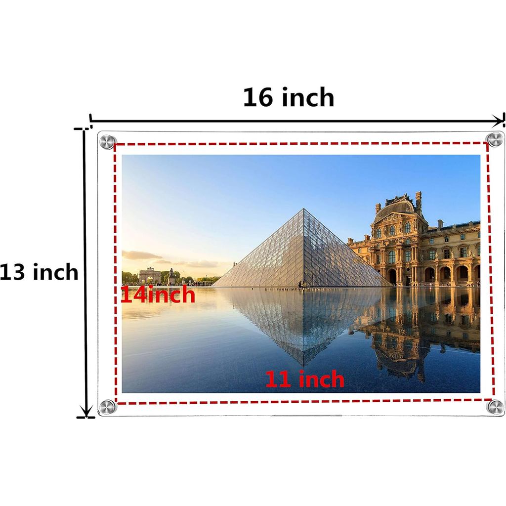 CY craft 11x14 Acrylic Wall Mount Floating Picture Frame,Collage Photo ...