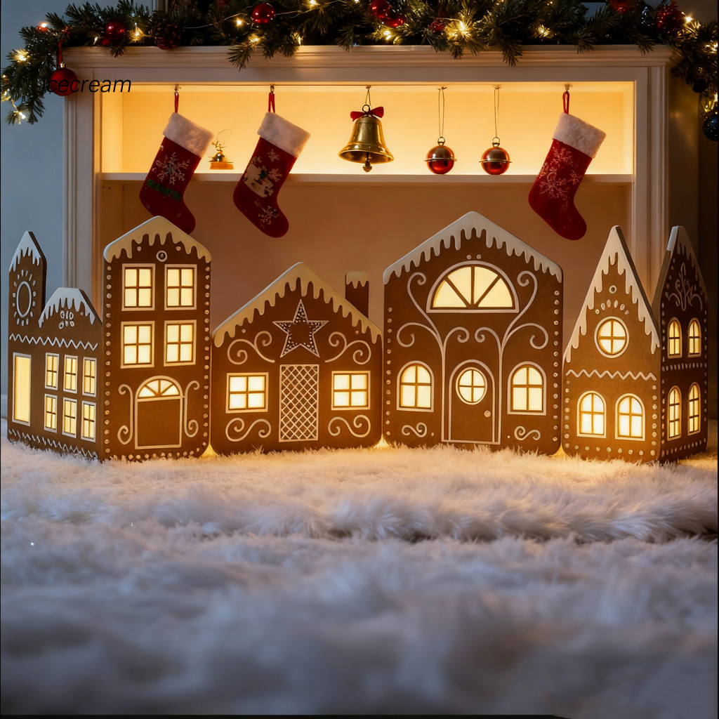 [ICE] Easy Assemble Gingerbread House Cardboard Christmas House Diy ...