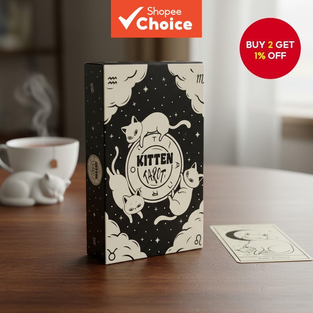 Kitten Tarot Deck, a 78-card divination game, oracle cards for fortune ...