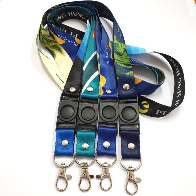 Popmaker Shop Lanyard ID Card Custom Logo Tahan Lama - Gambar 4