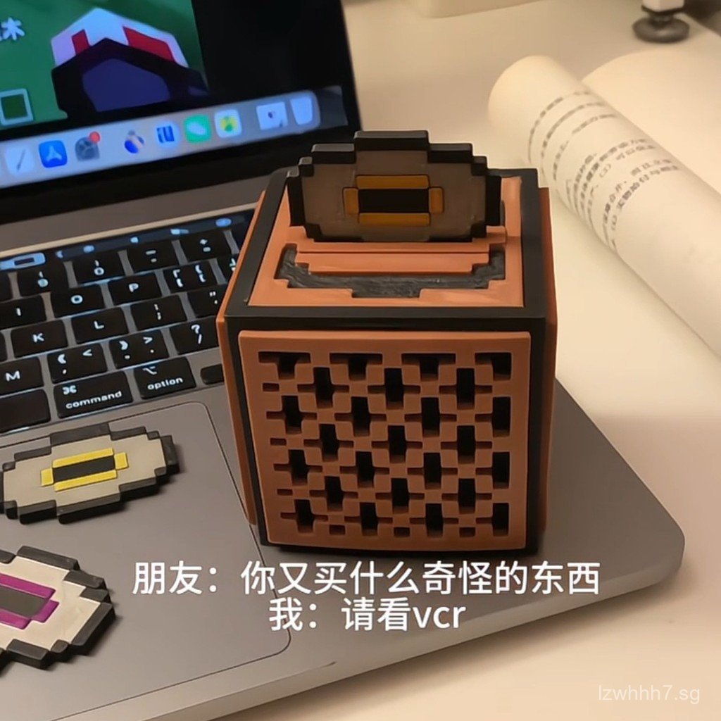 Minecraft Game Peripheral Redstone Music Box Record Player Model Pixel ...