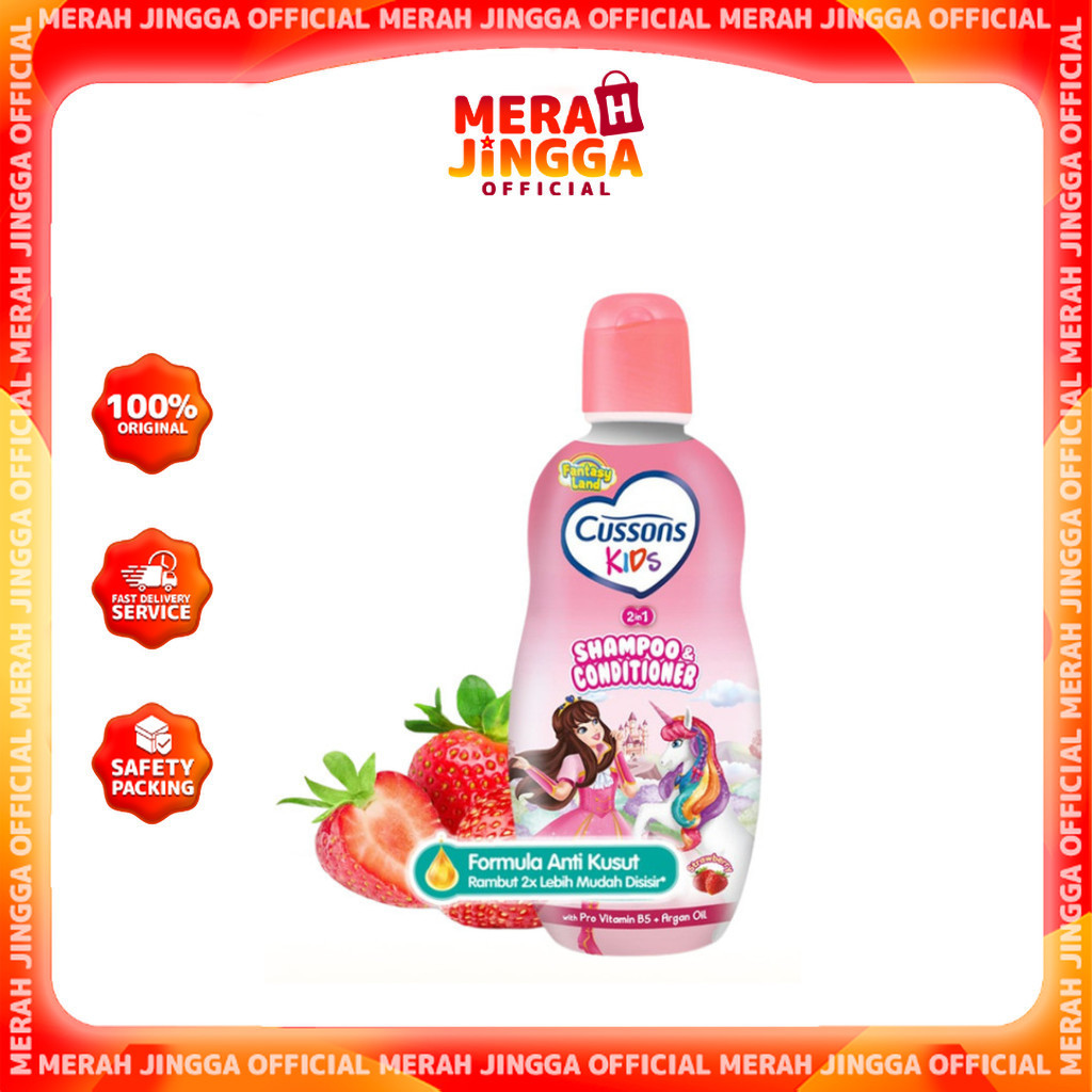 Cussons Kids Shampoo & Conditioner Unicorn Soft & Smooth - Sampo Anak / Merah Jingga Official