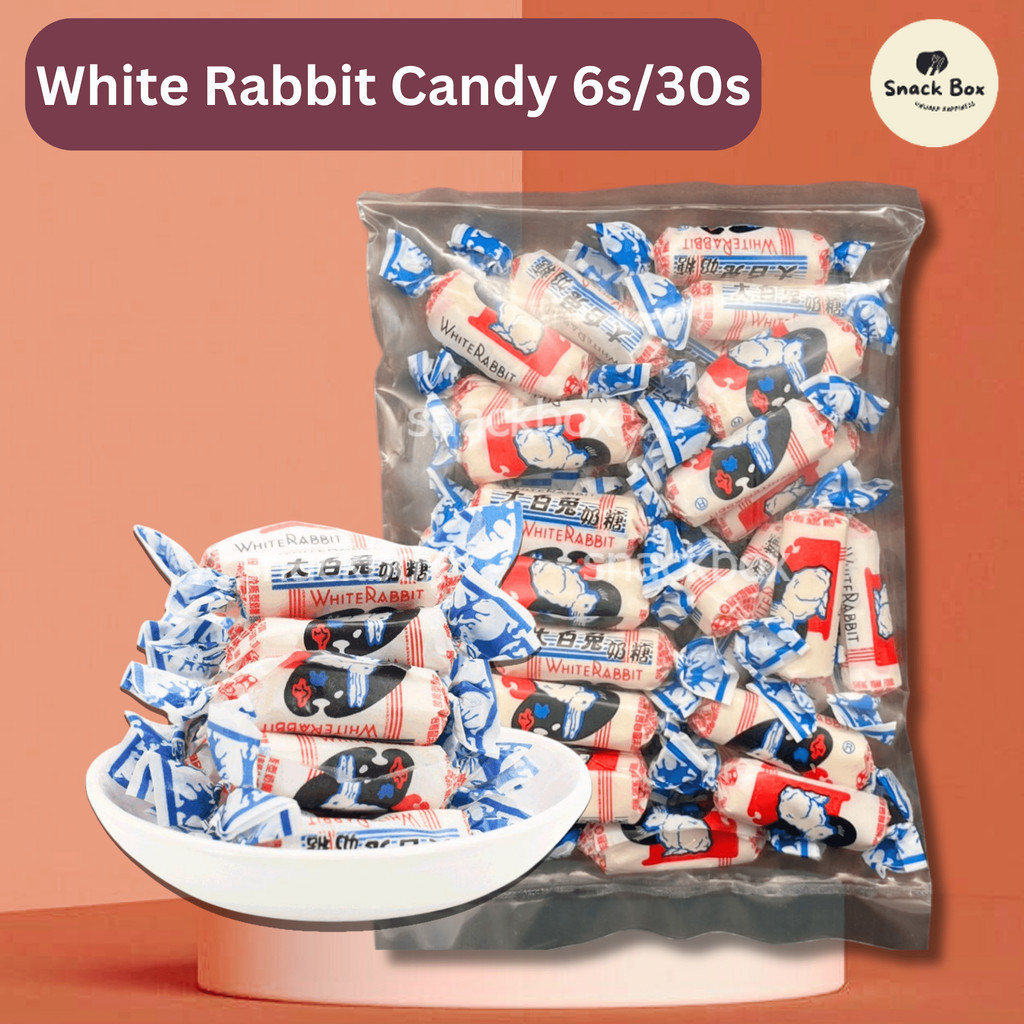 White Rabbit Creamy Milk Candy, Gula Susu Arnab 6pcs/30pcs White Rabbit ...