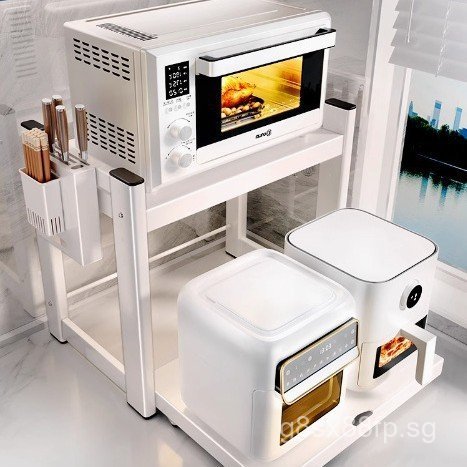Microwave Oven Rack Pull-out Kitchen Rice Cooker Shelf Countertop Multi ...