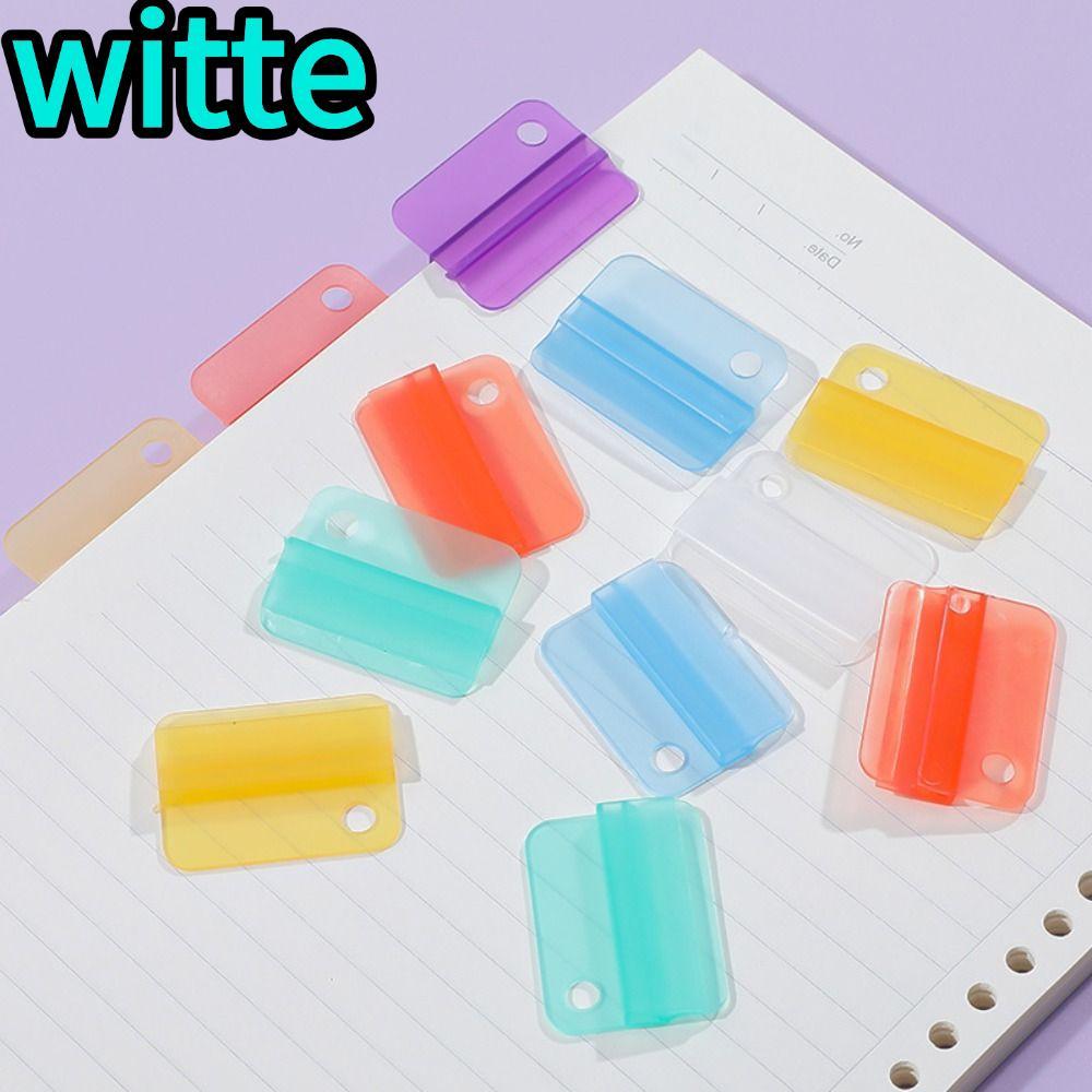 WITTE Index Clip, Plastic Transparent File Classification Clamp, High ...