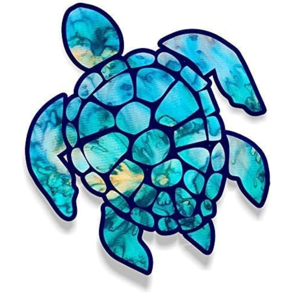 STICKY DUDE Sea Turtle Sticker Vinyl Waterproof 5 inches, Yeti Cup ...