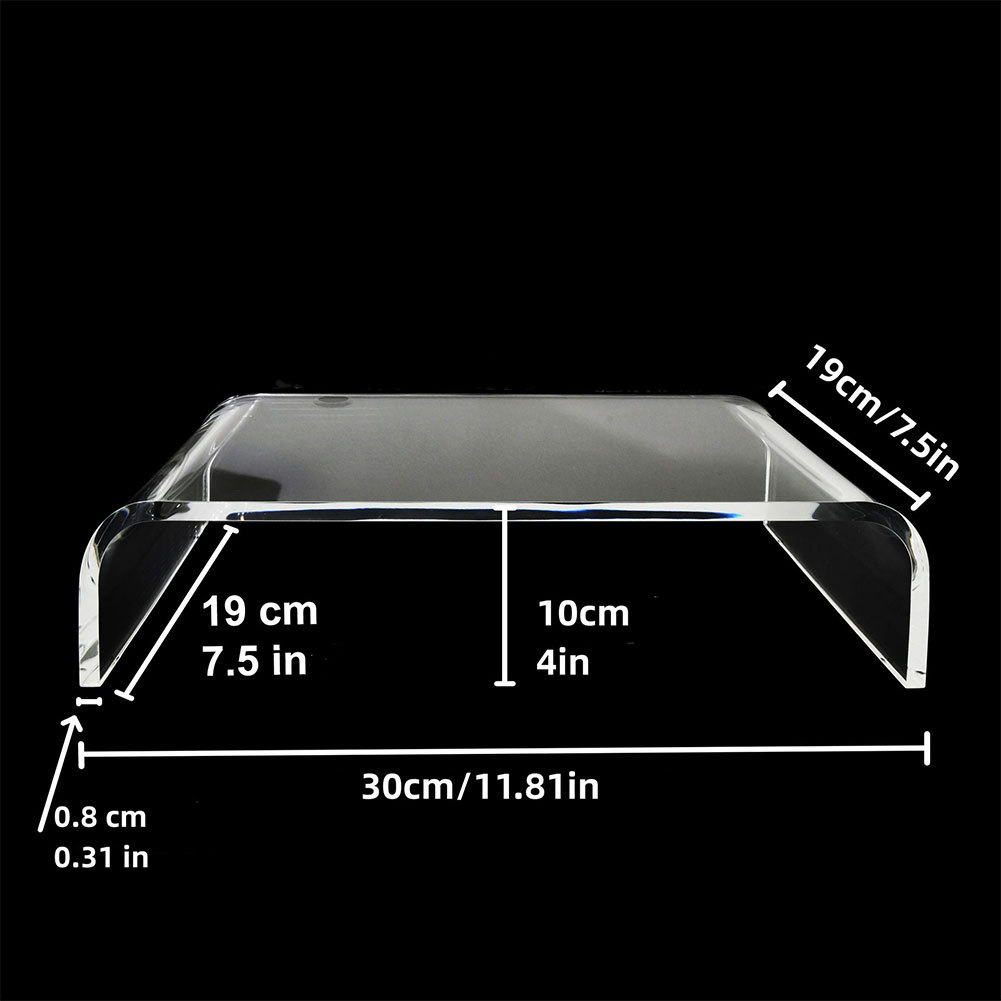 Acrylic Monitor Stand Clear Monitor Riser Desk Clear Computer Monitor ...