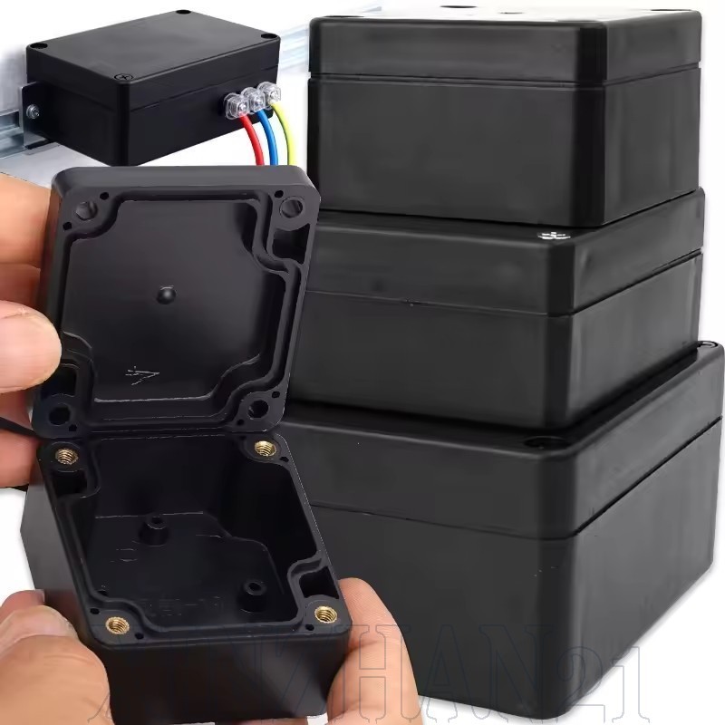 Circuit Connection Sealed Bin - IP66 Waterproof Junction Box - Black ...