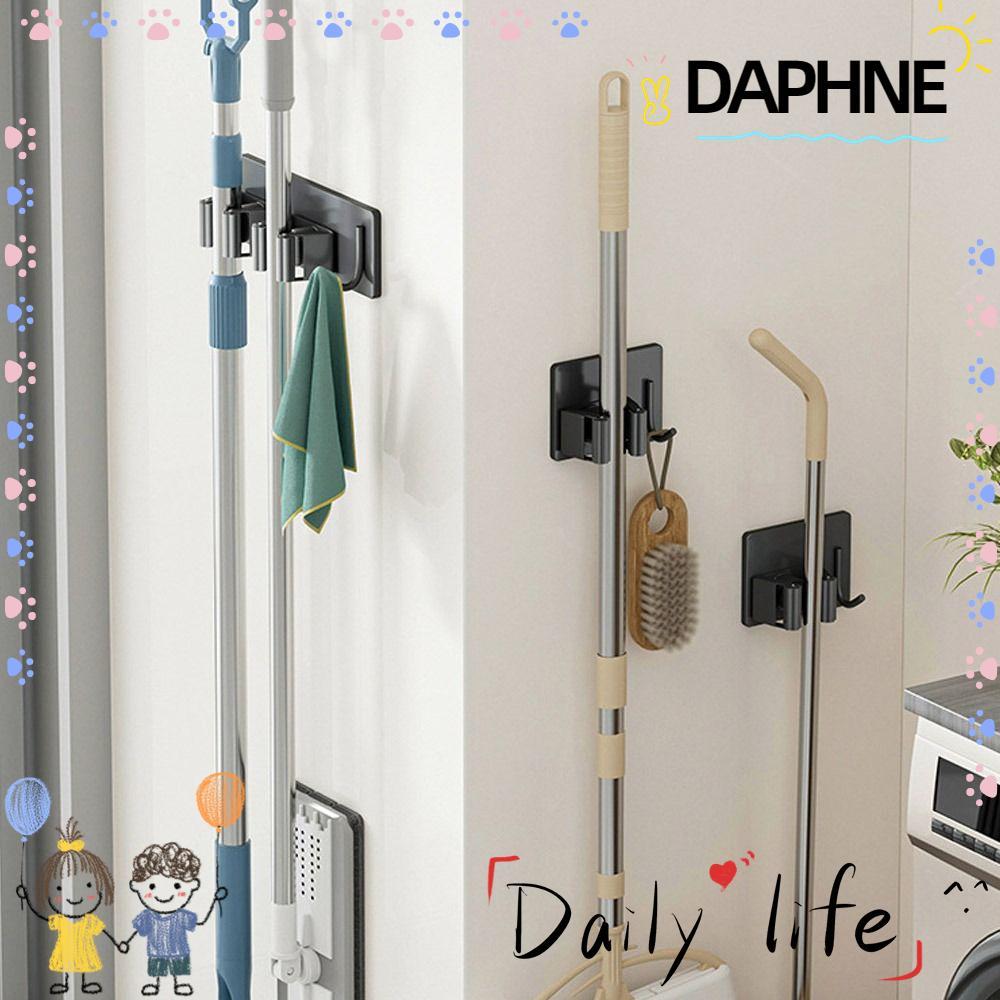 DAPHNE Mop Storage Rack, Waterproof Wall Mounted Broom Rack, Multi ...