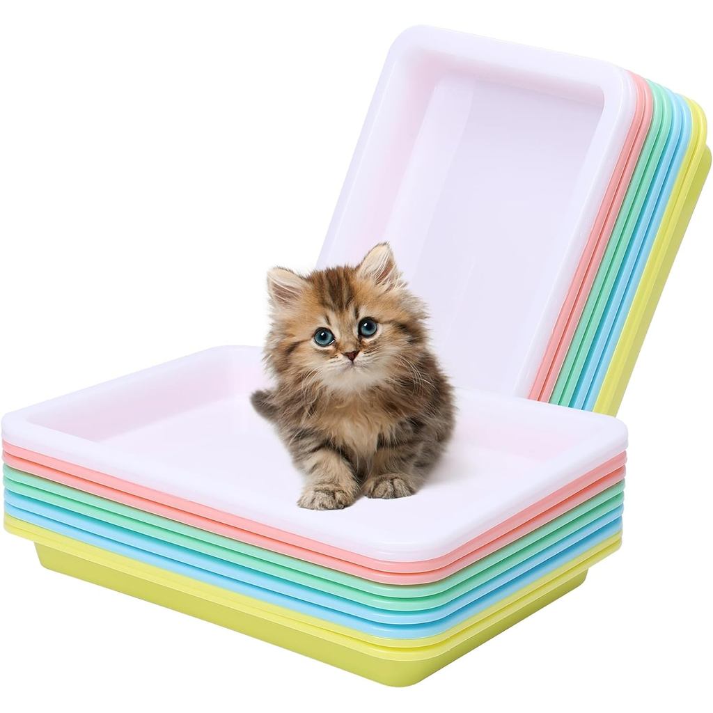 10 Pcs Travel Toilet Mini Litter Box,Plastic Portable Small Litter Pan ...
