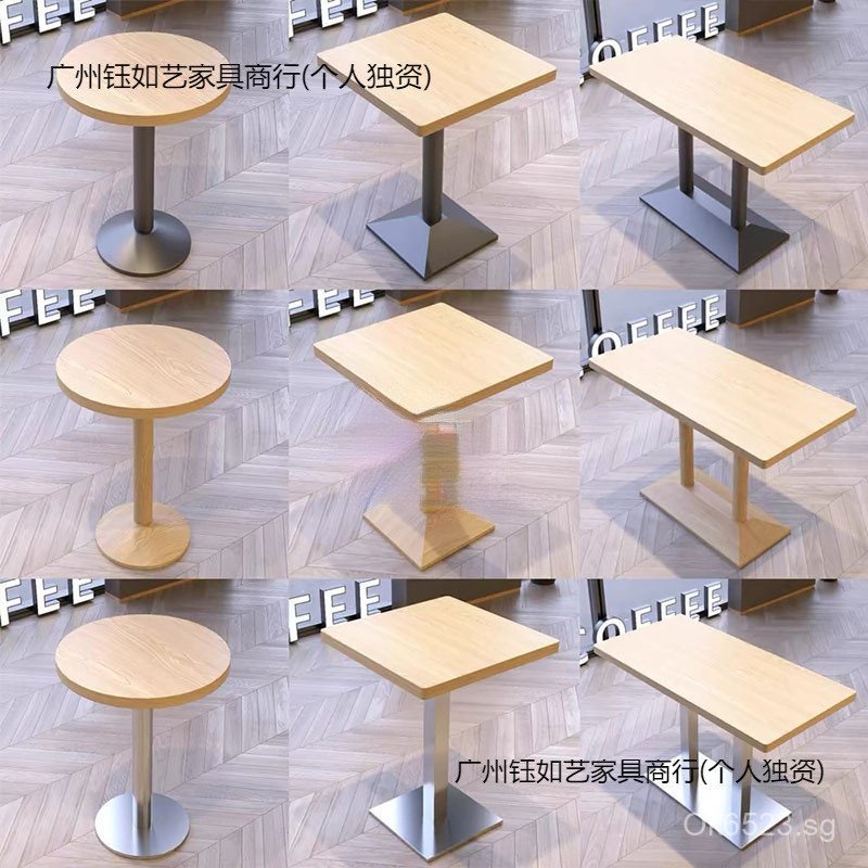 Small Round Table Commercial Noodle Shop Dining Table Milk Tea Shop ...