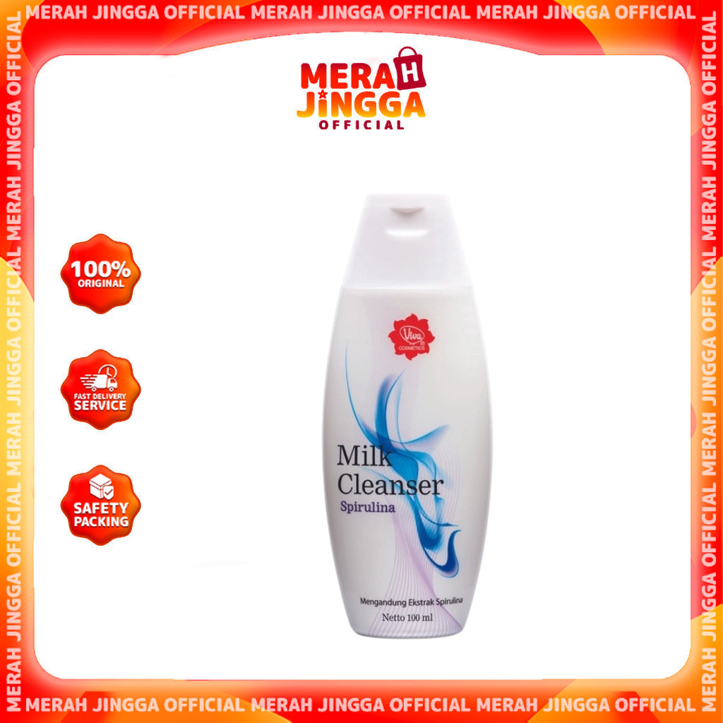 Viva Milk Cleanser Spirulina 100 ml / Merah Jingga Official