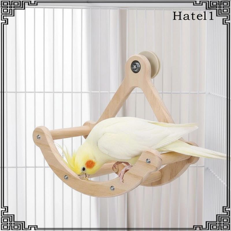 View of [Hatel] Bird Perch Toy Intelligence Exercise Wheel Swaying Bird ...
