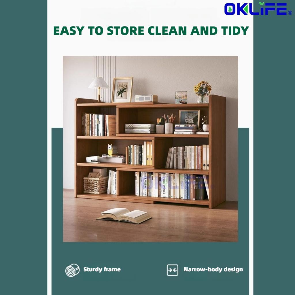 Home Storage Display Cabinet Desktop Bookshelf Simple Bookcase Multi-functional Corner Expandable Shelf alternate view
