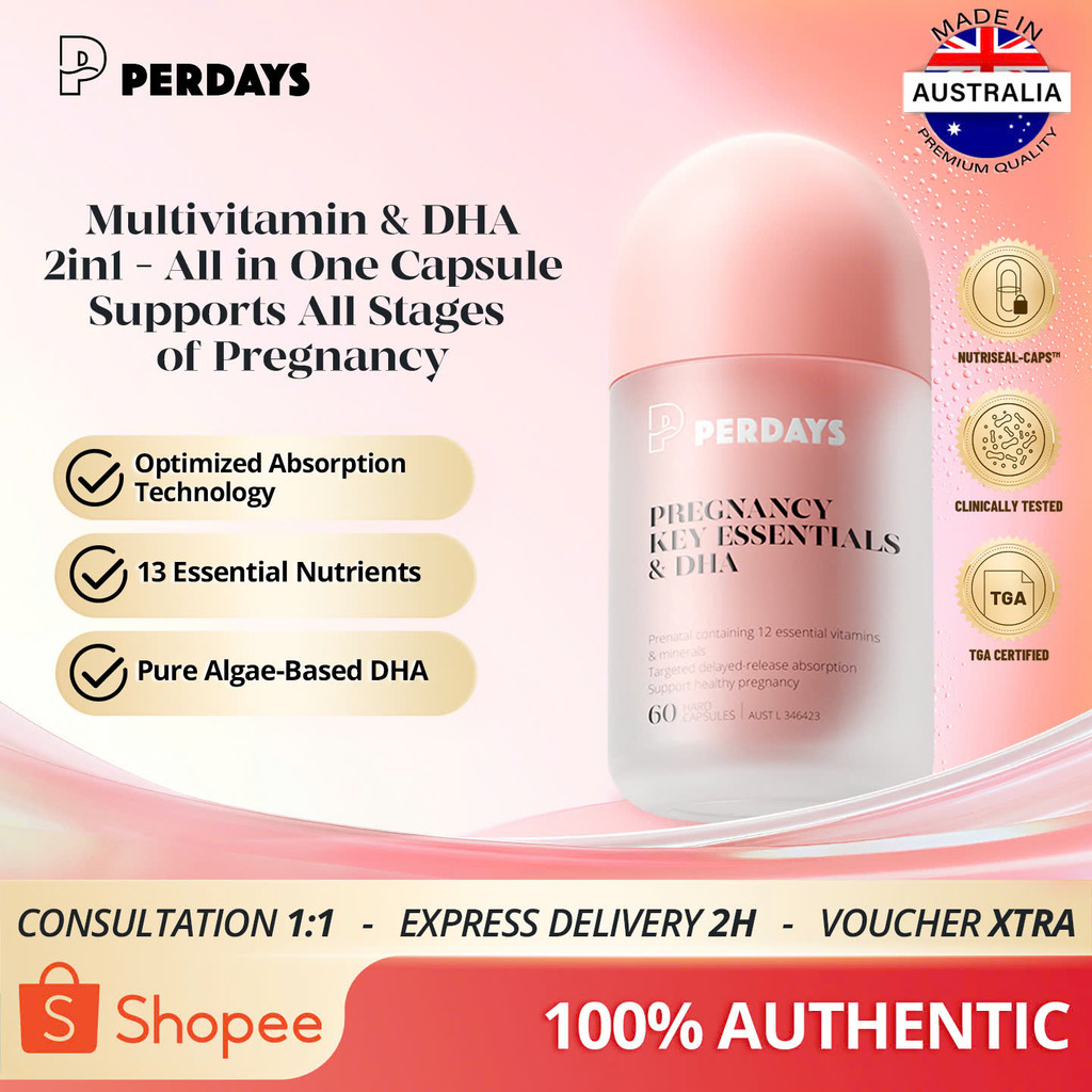 PERDAYS Pregnancy Key Essentials & DHA - Complete Prenatal Support with ...