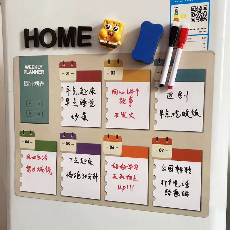 Refrigerator Stickers Message Board Rewritable Magnet Stickers Calendar ...