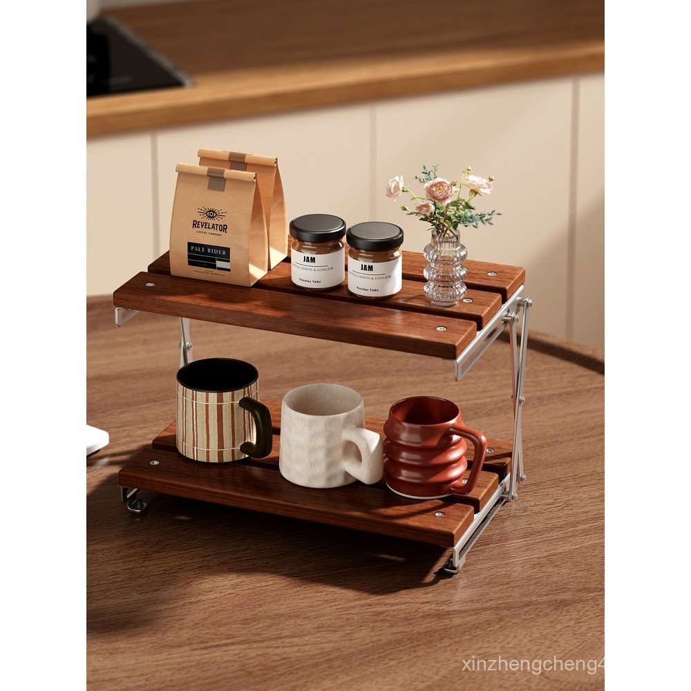 Cup Holder Cup Storage Rack Foldable Multi-layer Dining Table Bar ...