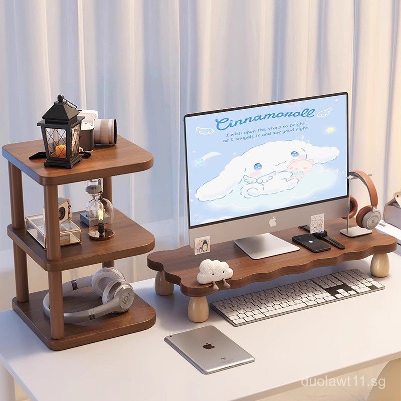 Desktop Computer Monitor Stand Riser Keyboard Tray Display Heightening ...