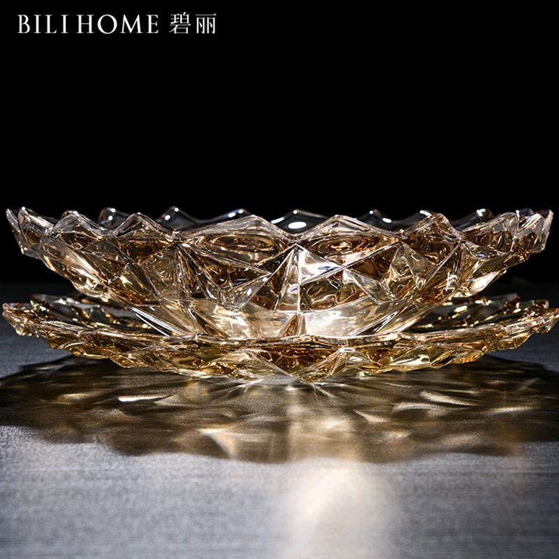 Crystal Fruit Bowl 水晶果盘 Modern Glass Fruit Tray Luxury Large Fruit ... - High-End Home Decor Online Shopping