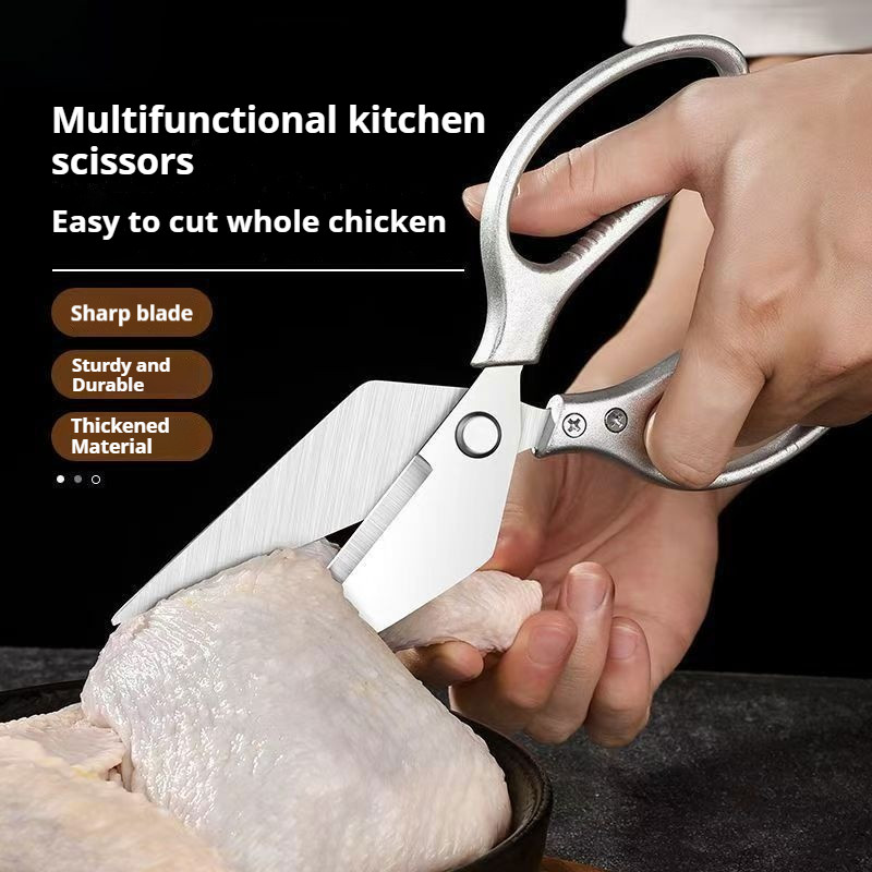 Stainless Steel Large-Head Chicken Bone Scissors - Thickened Multi ...