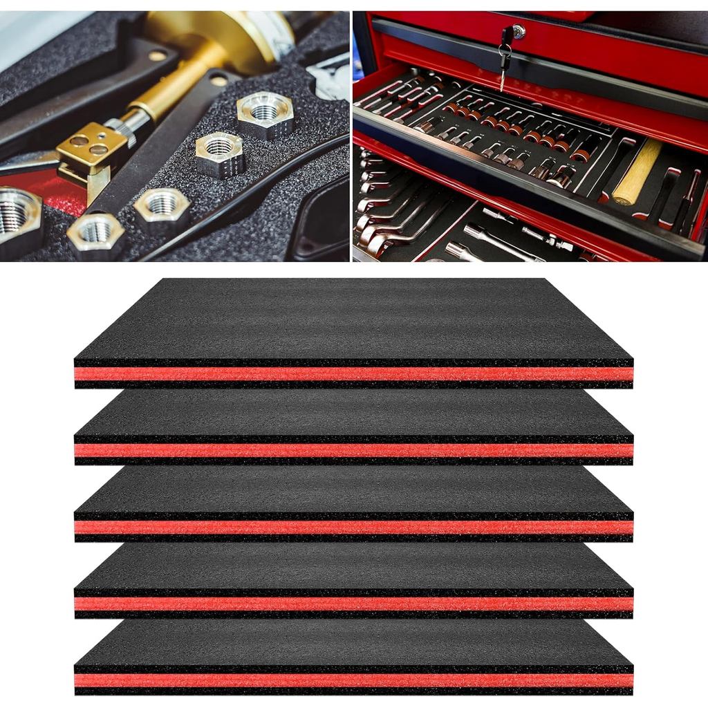 5 pcs Tool Box Foam 17.3x12x1 inch Tool Inserts for Cases Foam Sheets ...