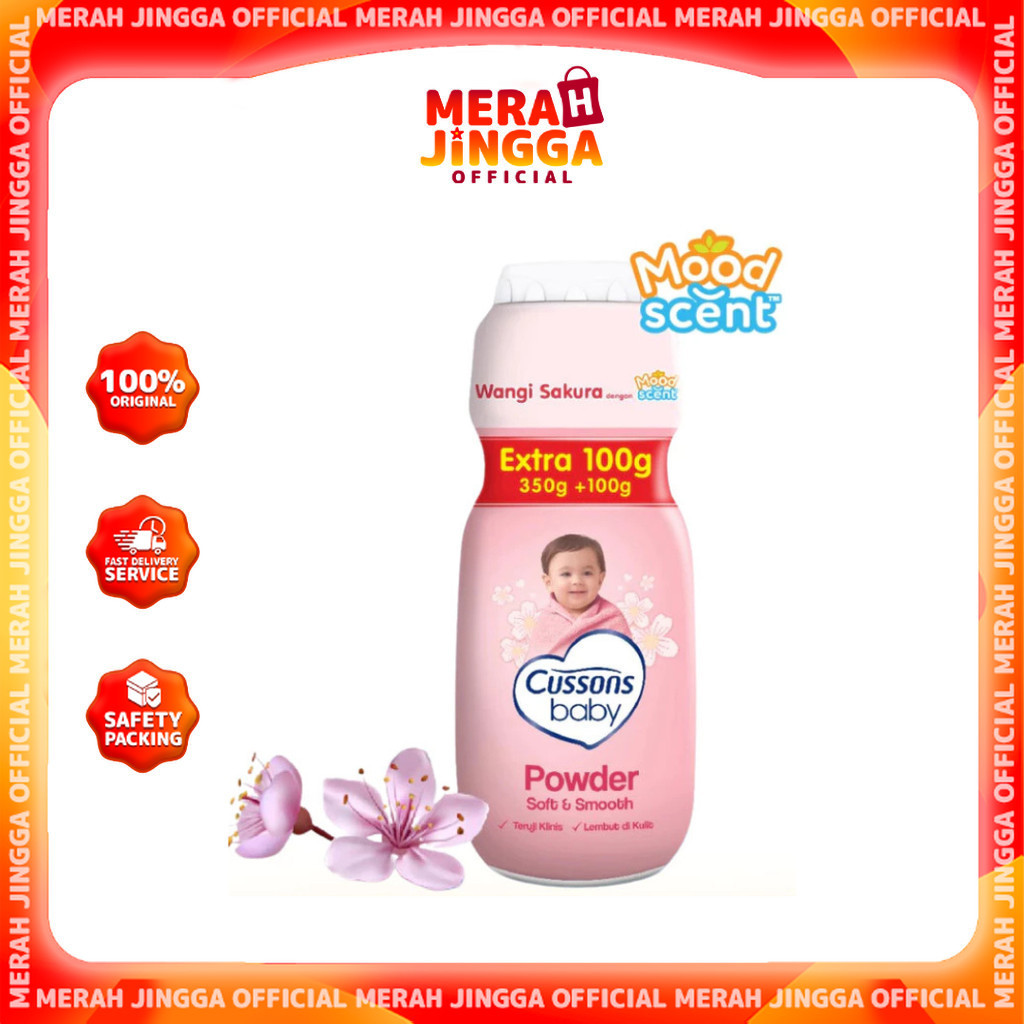 Cussons Baby Powder Soft & Smooth - Bedak Tabur Bayi / Merah jingga Official