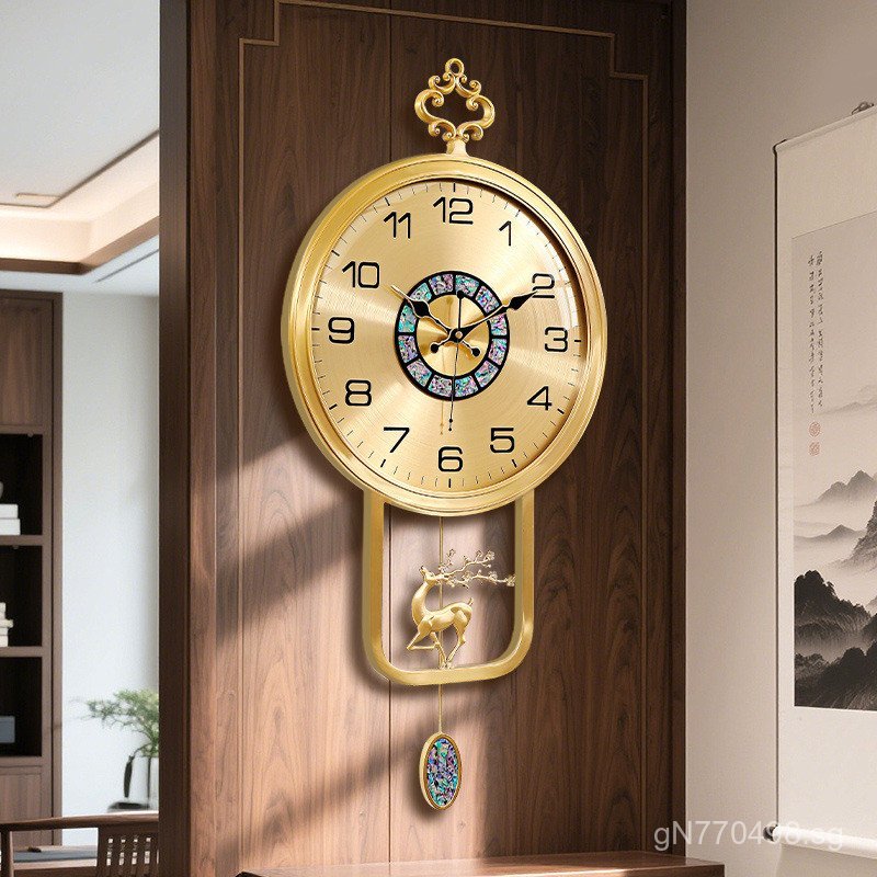 Clock Wall Watch Light Luxury Living Room Home Quartz Clock ...