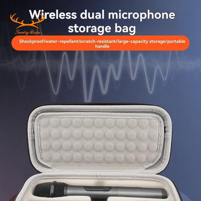 [Redpowderyan.] For PartyBox Hard EVA Microphone Storage Bag Wireless ...