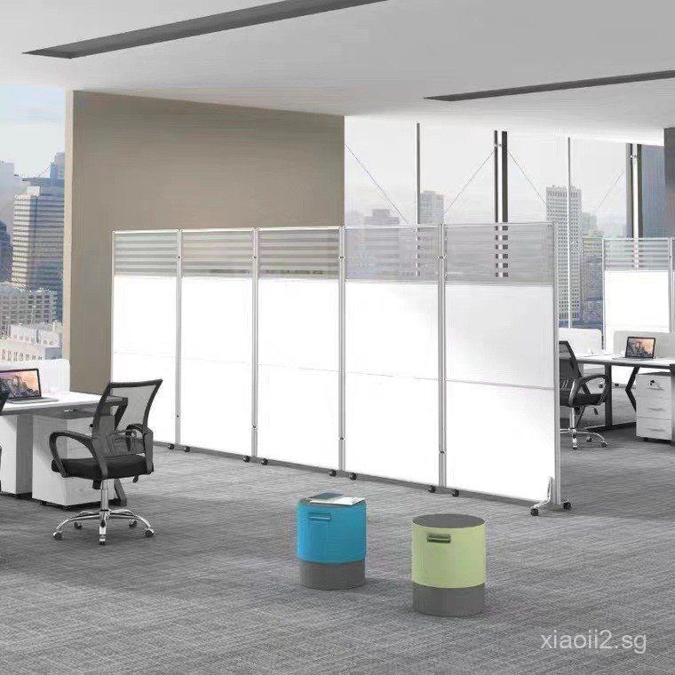 Chongqing Office Mobile Screen Partition Board Glass Sliding Folding ...