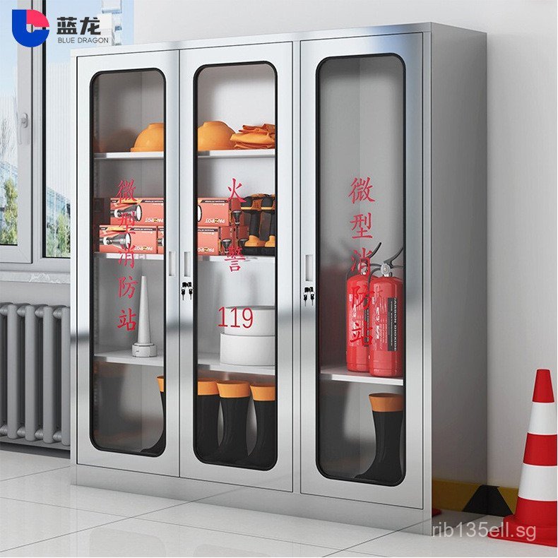 304Stainless Steel Fire Cabinet Mini Fire Station Full Set Equipment ...
