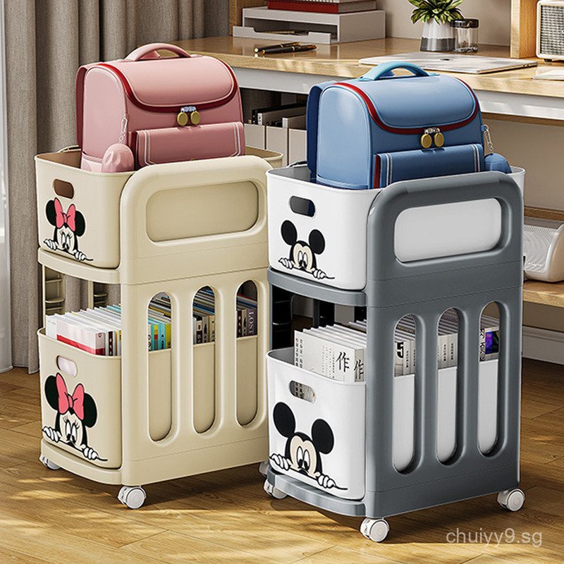 Bookshelf Storage Rack Movable Small Cart Book Storage Home Multi-layer ...