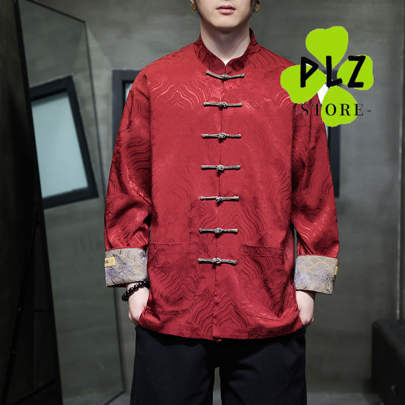 Tang suit Tang suit New Chinese Men's Clothing Chinese Style Red Tang ...