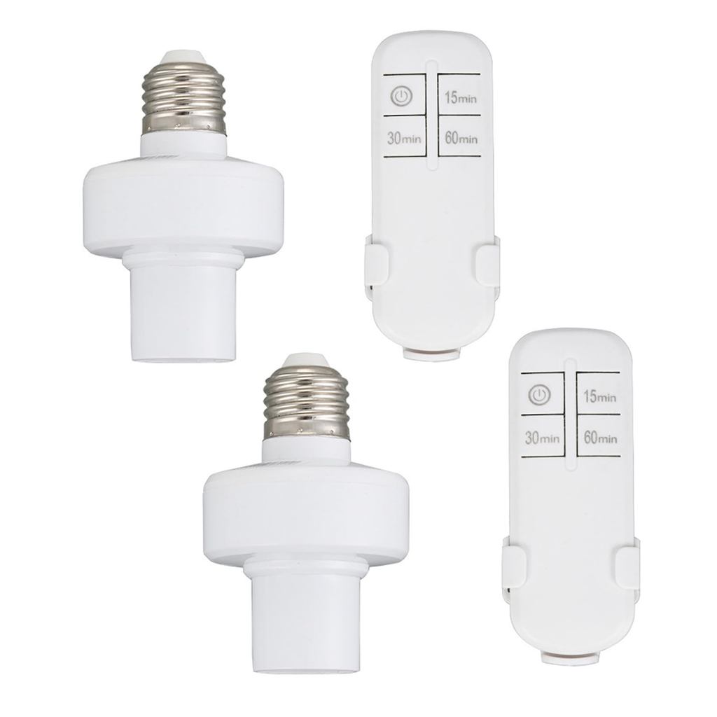 Remote Control Light Socket,Wireless Light Switch Kit with Timer,E26 E27 Bulb Lamp Holder with Remote Control,No Wiring Wall Mounted Controller Switch for Attic,Garage,Stairwell(2 Pack Remote Control Light Socket,Wireless Light Switch Kit with Timer,E26 E27 Bulb Lamp Holder with Remote Control,No Wiring Wall Mounted Controller Switch for Attic,Garage,Stairwell(2 Pack