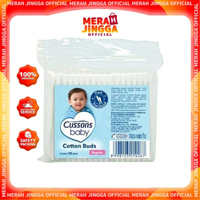 Cussons Baby Cotton Buds Regular 50s / Merah Jingga Official