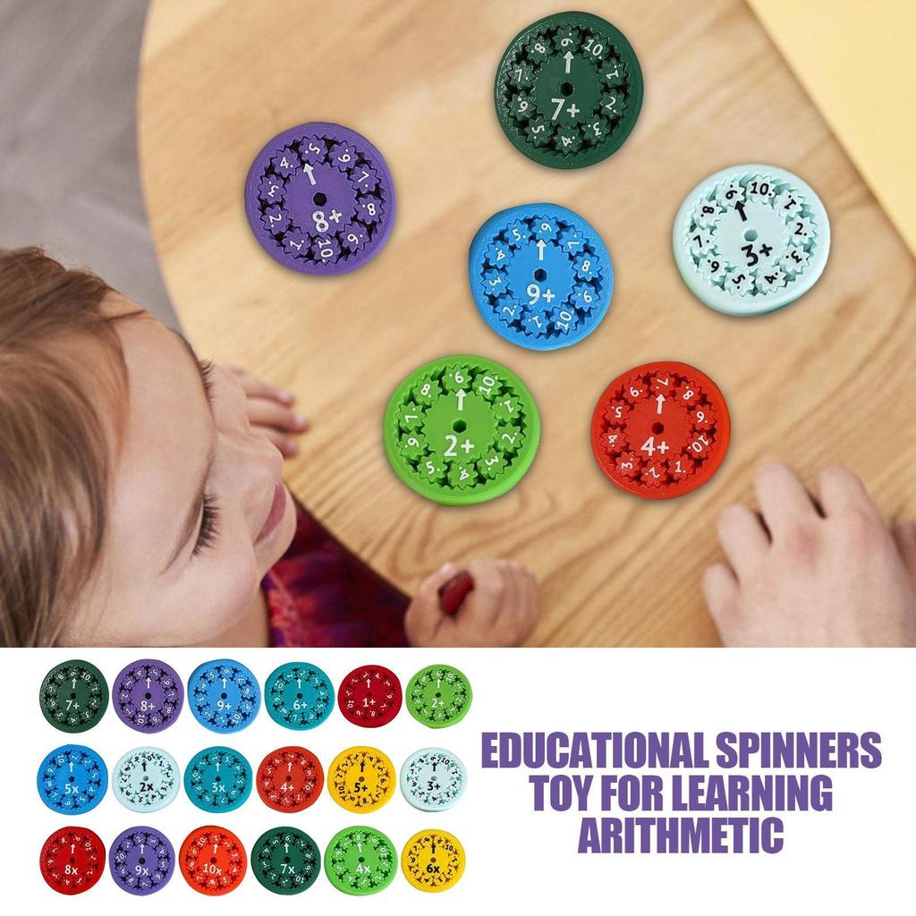 Math Sensory Spinner Stress Relief Toys 9pcs Hand Spinner Sensory ...