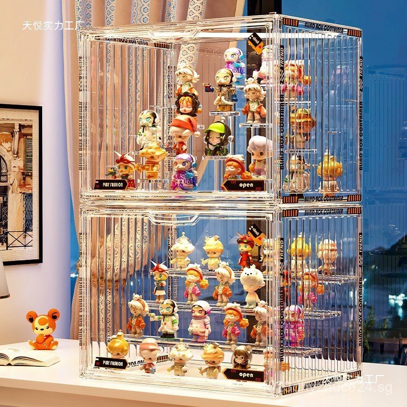 Bubble Mart Figure Dustproof Display Cabinet Blind Box Display Rack ...