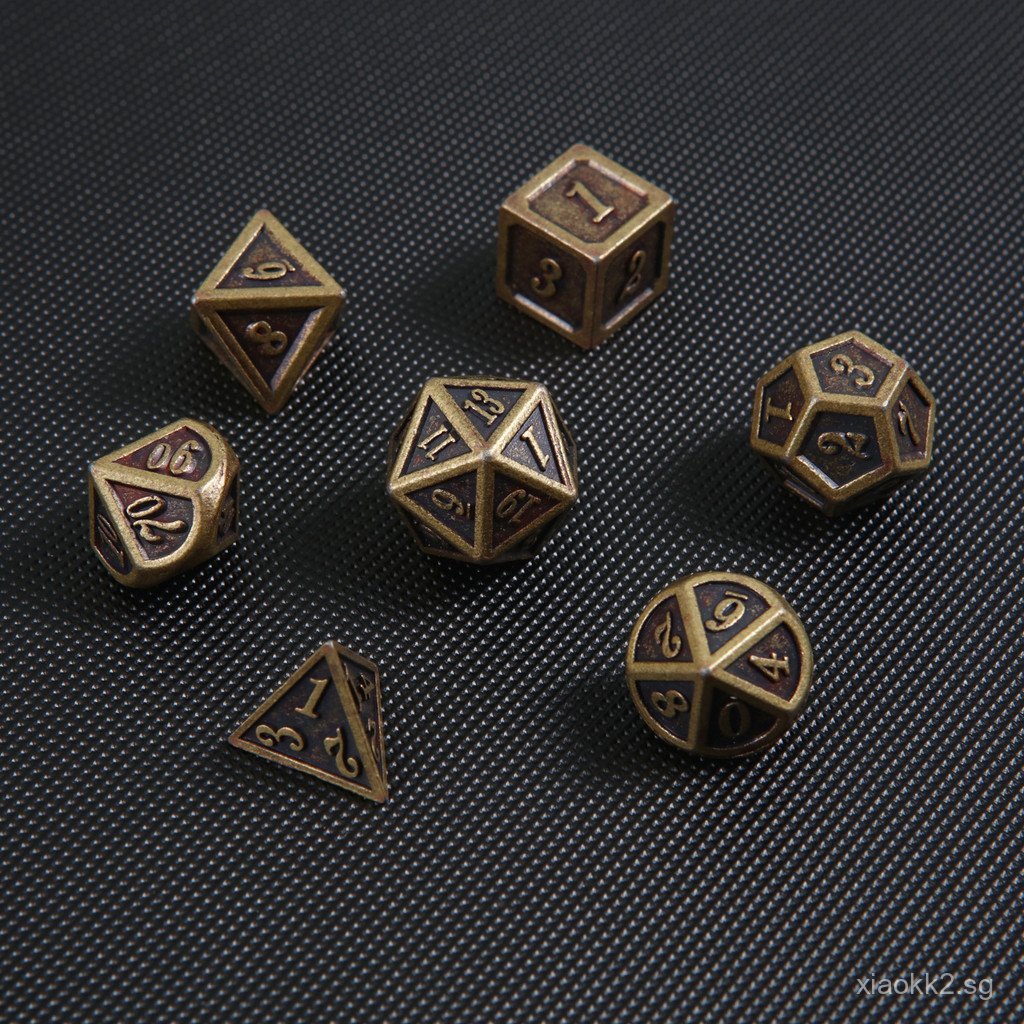 Metal Polyhedral Dice COC Tabletop RPG TRPG Cthulhu Dunamask Dragon and ...