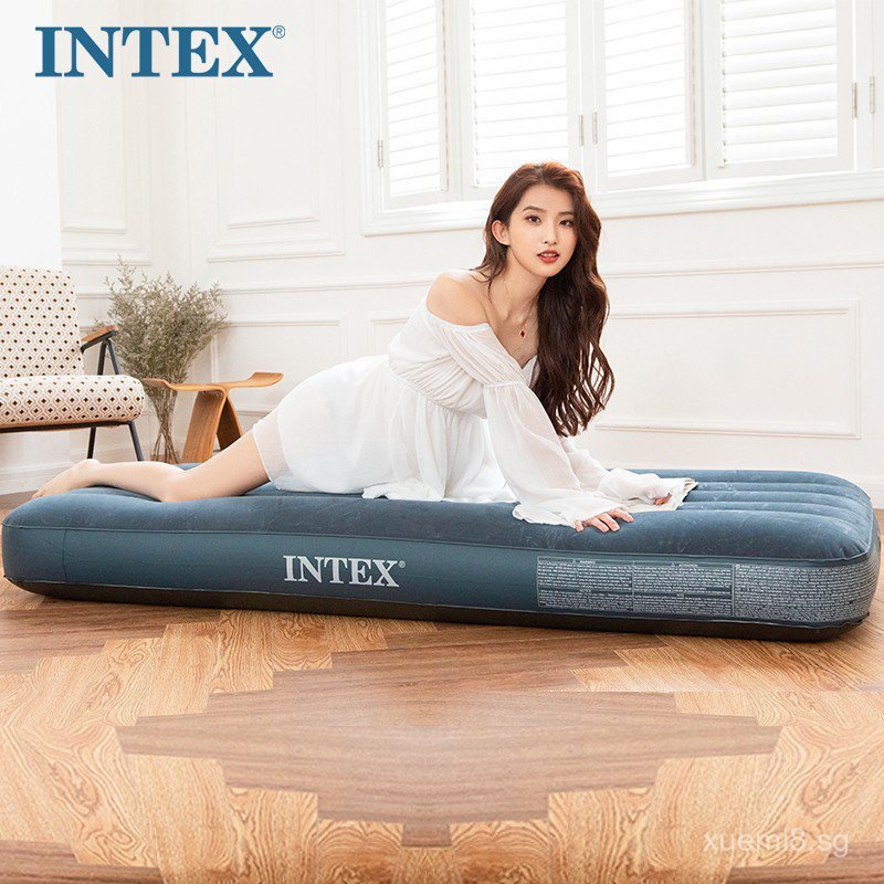 INTEX Inflatable Mattress with Line Pull Technology for Home and ...