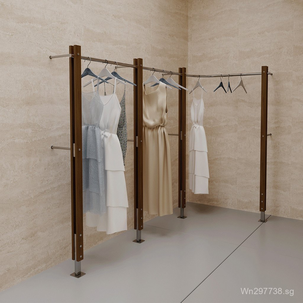 Walnut Antique Style Wall-Mounted Combination Studio Display Rack ...