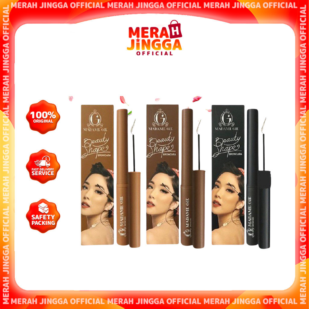 Madame Gie Beauty Shape Browcara Brow Mascara - MakeUp Mascara Alis / Merah Jingga Official