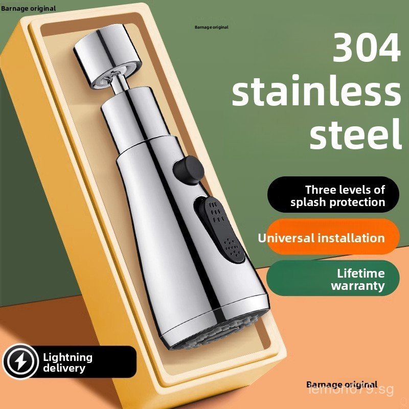 Kitchen Faucet Extender 304 Stainless Steel Splash-Proof Handy Tool ...
