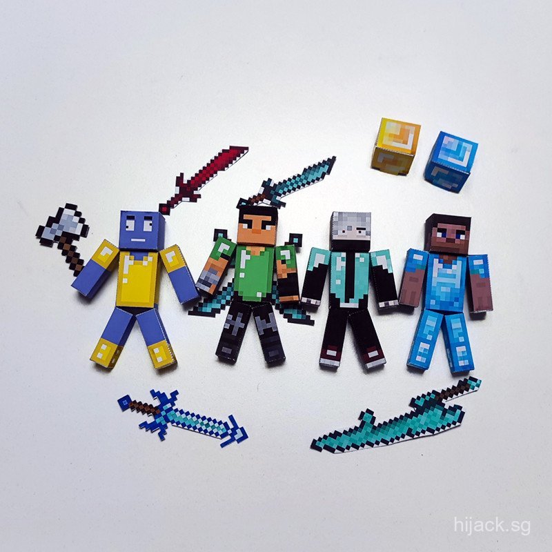 Fancun Weapon Paper Model Pickaxe Ax Shovel Head PVP Boss colder ...