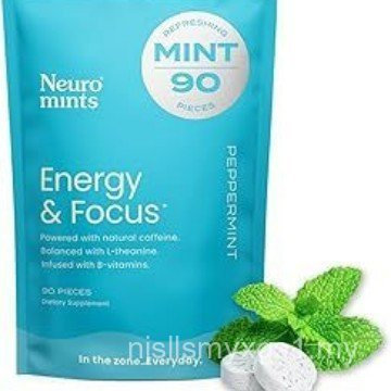 NeuroGum Energy Caffeine Mints (90 Pieces) -Mint Flavored Bagged ...