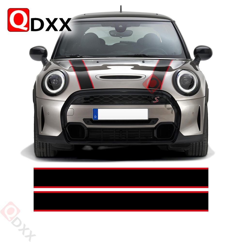 Car Hood Decal Engine Cover Rally Line Bonnet Stripe Sticker For MINI ...